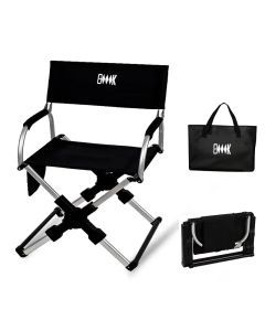 Foldable Aluminum Portable Camping Seat 100kg Capacity Black