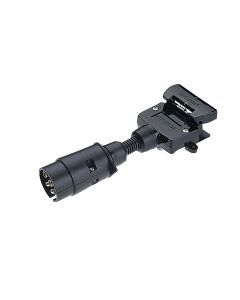 Narva 82240BL 5 Pin Large Round Socket on Car to 7 Pin Flat Plug on Trailer