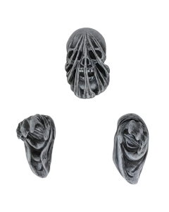 3-Piece Set of 5-Inch Realistic Ghost Hands - Wall-Mounted Head Pendants