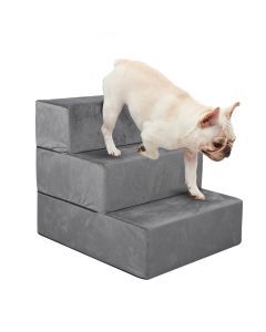 Pawz Pet Stairs 3 Steps Portable Adjustable Climbing Ladder Soft Washable M