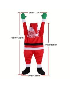 The Jolly Ascent: Santa Claus Climbing Christmas Cheer