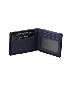 Pierre Cardin Mens RFID Italian Leather Two-Tone Wallet - Black/Navy