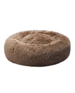Pawz Pet Bed Cat Dog Donut Nest Calming Mat Kennel Cave Deep Sleeping Brown XXXL