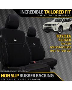 Toyota Kluger Neoprene 2x Front Seat Covers (In Stock)