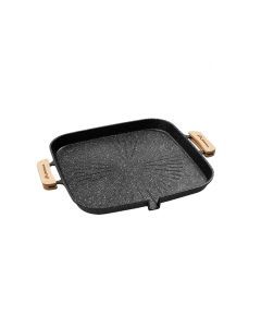 Square Camping BBQ Grill Pan Black