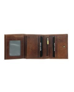 Pierre Cardin Mens RFID Tri-Fold Genuine Italian Leather Wallet - Cognac
