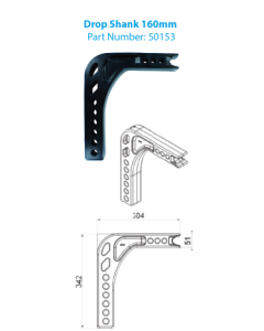 Hayman Reese 50153 Cast Shank - 160mm Drop