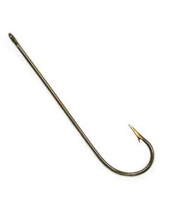 50 Pack of Eagle Claw 6044B Bronze Long Shank Fishing Hooks