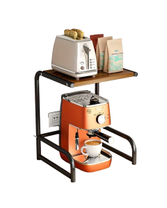 Multifunctional Microwave Storage Shelf - Kitchen Organizer and Oven Holder- Black