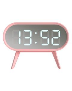 Newgate Space Hotel Cyborg Led Alarm Clock Pink