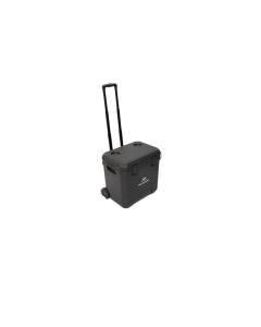 36L Portable Outdoor Refrigerator Box with Trolley Wheels Black