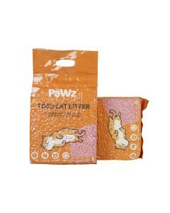 Pawz 2.5kg Tofu Cat Litter Clumping Flushable Super Absorbent Watermelon x12