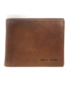 Pierre Cardin Mens RFID Blocking Genuine Italian Leather Wallet - Brown
