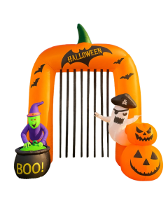Halloween Inflatable Pumpkin Arch with LED Lights