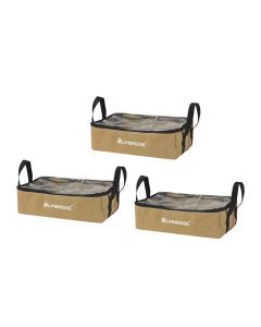 Slimbridge 3Pcs Camping Canvas Storage Bags Adventure Portable Caravan Organiser