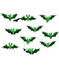Halloween Luminous Bat Hanging Decoration Set (24pcs)