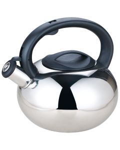 ROYAL DELUXE WHISTLING KETTLE - STAINLESS STEEL - SILVER