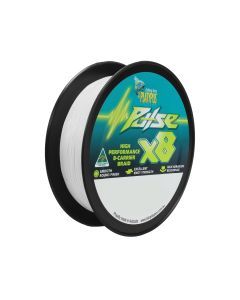 150m Spool Of White Platypus Pulse X8 Braided Fishing Line - White Braid