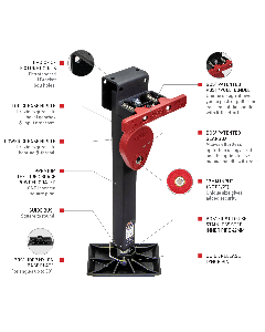 BOS 440-061 STABILISER LEGS 600mm (PAIR) - BASE PLATE