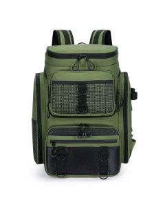 Tackle Backpack with Rod Holders Camping Green