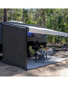 Aussie Traveller Sunblocker End Wall - Black - Caravan