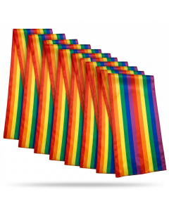10x Rainbow Scarf Bulk Pack - Gay Pride Parade/LGBT/Lesbian Party
