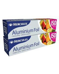 Hercules Aluminium Foil 150mtr x 30cm x2