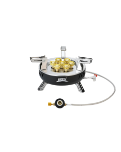 7-Core Camping Gas Stove Multi-Fuel Burner Black