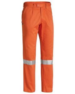 Bisley Mens 3M Taped Original Work Pants - Orange (Reflective Tape)