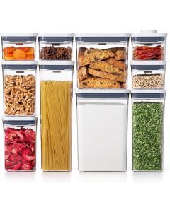 OXO Good Grips POP 2.0 10 Piece Airtight Food Storage Container Set (BPA-Free Stackable)