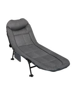 Levede Folding Camping Bed Adjustable Camping Cots Home Office Outdoor Grey