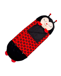 Kids Cartoon Plush Sleeping Bag Pillow Set (Black)