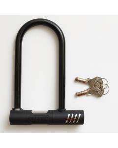 Heavy Duty Keyed Bicycle U Lock 13x20cm - Assorted Colours