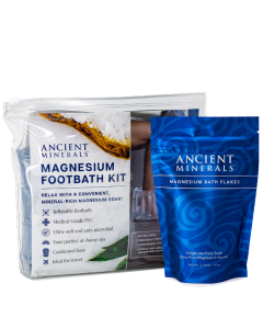 Ancient Minerals Inflatable Magnesium Footbath Kit with Mag Flakes
