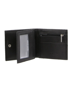 Pierre Cardin Mens Tri Fold Leather Wallet - Black (RFID Protection)