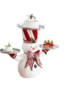 Snowman Rack Double Layer Dessert Tray