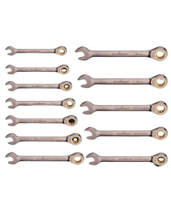 12pcs Metric Ratchet Wrench Set 8-19cm with Case