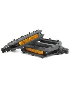 VP Components Black One-Piece Large Platform Replacement Bike Pedal Set 9/16-Inch