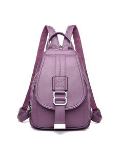 Travel Backpack Women Shoulder School Bag (Purple)