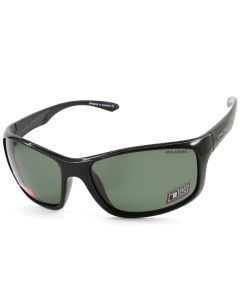 Dirty Dog Splint Polished Black/Green Polarised Sports Sunglasses