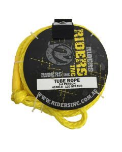 Riders Inc YELLOW Tow Rope for 3-4 Person Inflatable Tubes 120 Strand 4100lbs Capacity