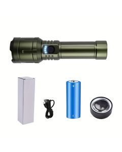 Flashlight Rechargeable with Fresnel Lens