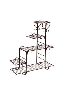 Levede Plant Stand Outdoor Indoor Metal Flower Pots Rack Corner Planter Shelf