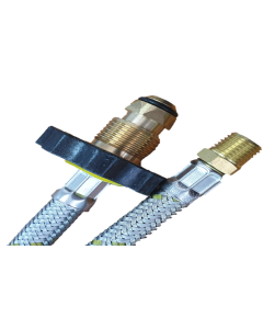 6mm SS Pigtail 1/4 MNPT x POL H/Wheel 450mm