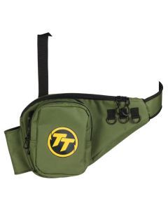 Tackle Tactics Green Fishing Tackle Sling Bag with Fishing Rod Holder