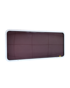 Fixed Window 508x1524 Flat Acrylic Fixed Panel 4 Radius White Frame