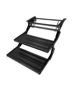 Black Double Manual Bolt on Caravan Step