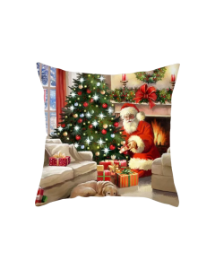 Joyful Christmas Cushion Cover - Festive Xmas Decor - 45x45cm