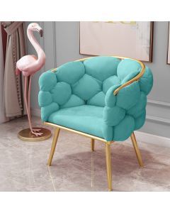 fluffy Single sofa creative design velvet armchair(Lake Blue)