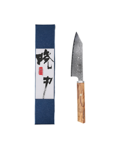 5-Inch Handmade 67-Layer Damascus Steel Chef Knife AUS-10 Core Brown